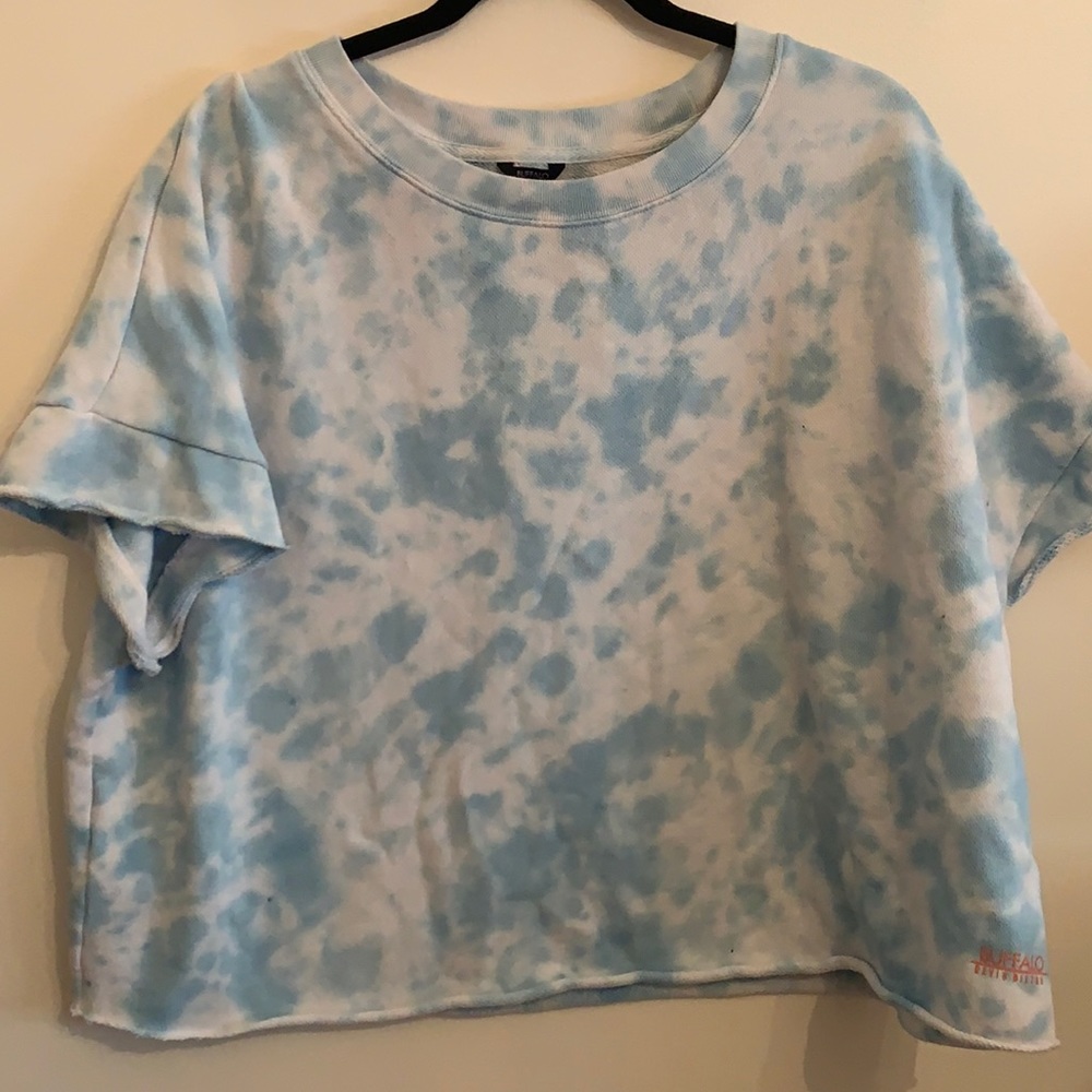 Light blue tie die oversized t-shirt